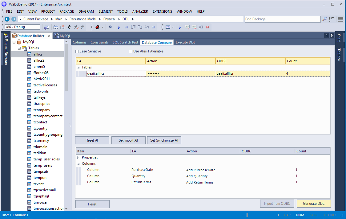 Database Compare Syncronize